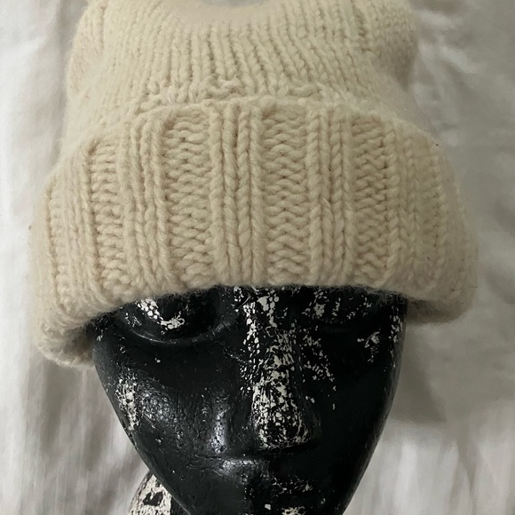 Women’s small / kids Cozy wool with lined headband Knit Beanie double pompom hat - Picture 5 of 14